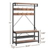 40''Coat Rack, 3-in-1 Hall Tree with Shoe Bench - 2 of 4