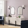 Emma and Oliver Slim Metal Framed Arched Wall Mirror for Hallways, Entryways, Dining and Living Rooms - 3 of 4