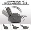 Manual Recliner Chair,Ergonomic Overstuffed Breathable Fabric Reclining Chair with Side Pockets - 3 of 4