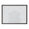Kate and Laurel Blake Highland Cow Portrait Framed Printed Art by Amy Peterson Art Studio, 24x32, Gray - 4 of 4
