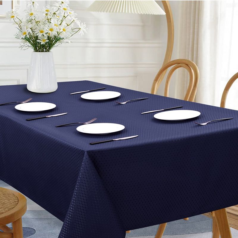 Waffle Jacquard Tablecloth, Water Resistant 180GSM Fabric Table Cloth Cover for Dining Tables, 2 of 6