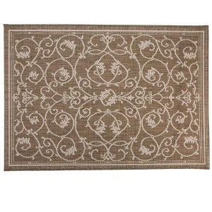 Plow & Hearth - Veranda Scroll Indoor / Outdoor Area Rug, 3'9"x 5'5" - 1 of 2