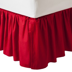 TL Care 100% Cotton Percale Crib Dust Ruffle - Red