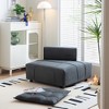 Modular Sectional Single Sofa with Removable Back Space Saving 35D High-Density Sponge Leather for Living Room Home Office, Dark Gray - 3 of 4