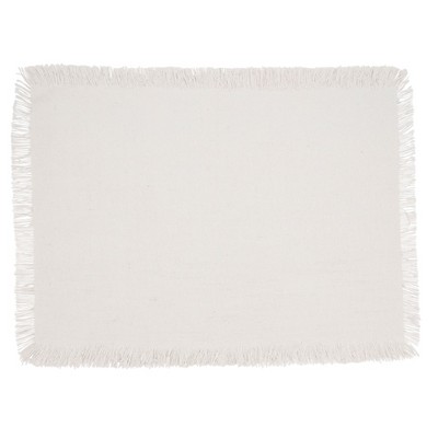 Black Cotton Fringe Border Placemat Set of 4