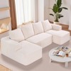 VEVOR Modular Sectional Sofa, U Shaped Modular Sofa with Chaise,with High Rebound Sponge and Density, Upholstered Corduroy Couch with Cushion, Beige - 2 of 4