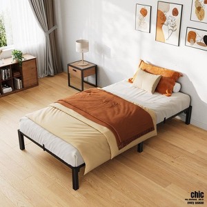 Jojoka Twin/Full/Queen Metal Bed Frame, 6/8/10/14" High Platform with Iron Slats, No Box Spring or Screws Needed, Heavy Duty Support Up to 800 lbs - 1 of 4