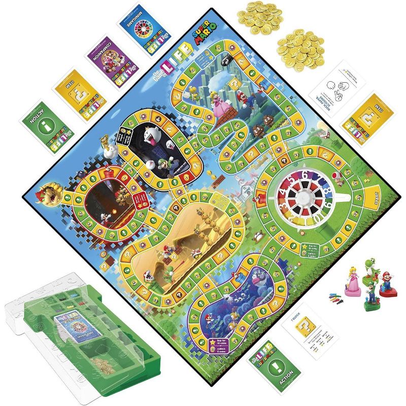 The Game of Life: Super Mario Edition Board Game for Kids Ages 8 and Up, Play Minigames, Collect Stars, Battle Bowser - Fun For The Whole Family, 2 of 12