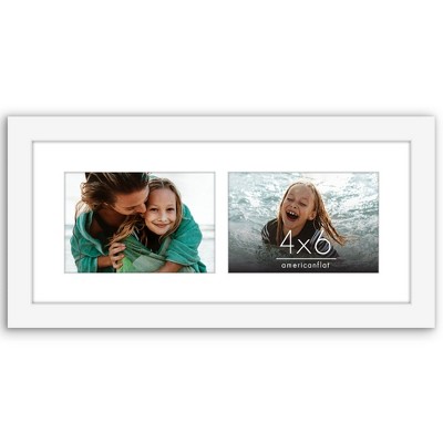 Americanflat Collage Frame - Fits (2) 4x6 Photos or (1) Larger 6x14 Picture