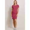 Hello Miz Ribbed Bodycon Short Sleeve Round Neck Maternity Dress - 3 of 3