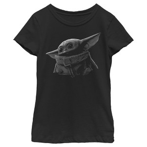 Girl's Star Wars The Mandalorian The Child Shadow T-Shirt - 1 of 3