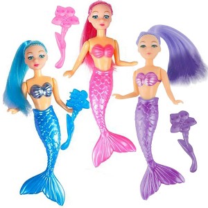 ArtCreativity Hair Brush and Mermaid Figure Toys (Set with 3) - 1 of 4