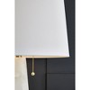 Signature Design by Ashley Laurellen Modern White Alabaster Table Lamp with Dual Lights - 3 of 4