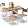 Industrial Style 5 Piece Dining Table Set, Dining et for 4 - 4 of 4