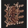 Yeehaw! Pin Up Cowgirl Adult Crew Neck Short Sleeve Tee - 2 of 2