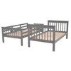 Grungis Twin Over Twin Loft Bed with 3 Drawers and Guardrails,Modern Bunk Bed Can Divided Into 2 Beds,Loft and Bunk Bed for Bedroom - 4 of 4