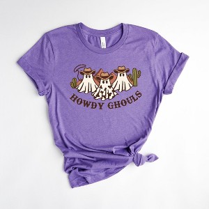 Simply Sage Market Women's Howdy Ghouls Trio Short Sleeve Graphic Tee - 1 of 4
