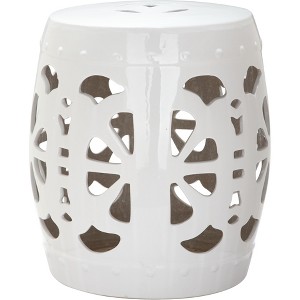 Stencil Blossom Garden Stool - Indoor/Outdoor - ACS4536 - Safavieh - 1 of 3