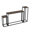 Sapphtopaz Narrow Console Table with Metal Legs Multi-functional Entryway Table with Space-Saving Design TV Stand for Living Room, Hallway, Black - 2 of 4