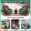 Recliner Rocking Chairs with Massage and Heat, Wide Comfy Sofa Couch with Side Pockets and Cup Holder for Bedroom - 3 of 4