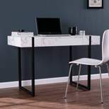 Wennan Modern Faux Marble Desk Black/White - Aiden Lane