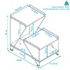 Sunnydaze 3-Tiered Steel Wire Indoor Accent Table with Faux Woodgrain Tabletops - 21” H - Brown - 3 of 4