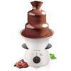 NutriChef PKFNMK16.5 Electric Countertop 3 Tier Stainless Steel Fondue Maker Fountain for Chocolate, Cheese, Liqueurs, Caramel Dip, White (4 Pack) - 2 of 4