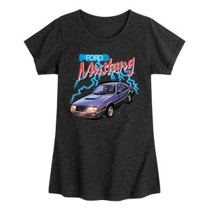Girls' - Ford - Mustang Lightning Fitted Short Sleeve Graphic T-Shirt - 1 of 4