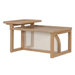 Bella Depot 2 Piece Nesting Rattan Coffee Table Set - 1 of 4