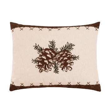 C&F Home 14" x 18" Lodge Pinecone Embroidered Throw Pillow