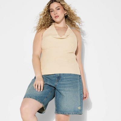 Women's Sleeveless Tie-Collar Pullover Sweater - Wild Fable™