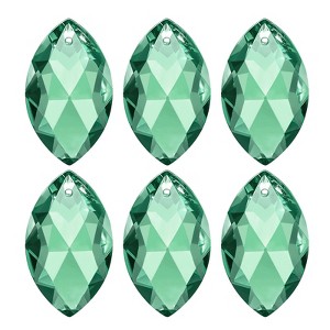 Unique Bargains K9 Crystal DIY Grid Chandelier Oval Pendant beads 1.5" 6 Pcs - 1 of 4