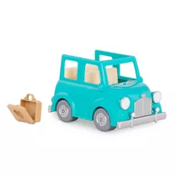 Li'l Woodzeez Blue Car with Suitcase