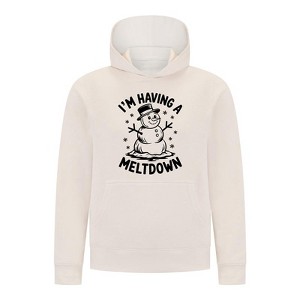 Everyday Kids Christmas Collection I’m Having a Meltdown Pullover Hoodie – Funny Snowman Holiday Sweatshirt - Off-White - 1 of 2