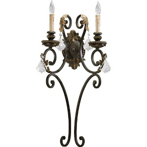 Quorum Lighting Rio Salado 2-Light Toasted Sienna/Mystic Silver Incandescent Wall Sconce - 1 of 1
