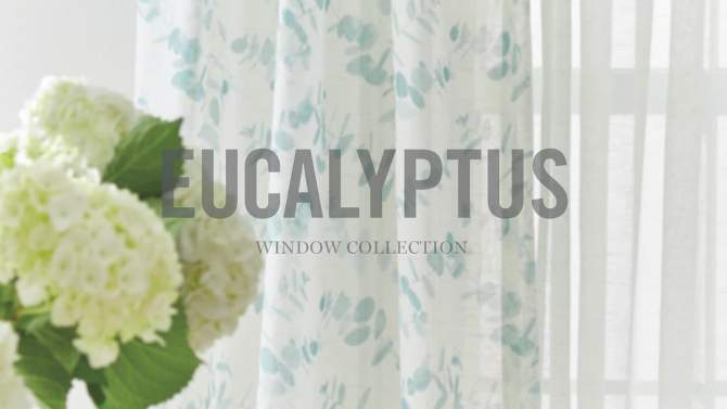 Set of 2 Eucalyptus Sheer Curtain Panels - Martha Stewart, 2 of 7, play video