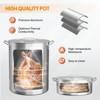 ROVSUN 30QT Turkey Fryer & 10QT Fish Fryer Kit with 54000BTU Propane Stove & Foldable Side Table, Deep Fryer Aluminum Pot for Outdoor Seafood Boiling - 2 of 4