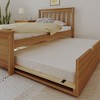 Max & Lily Twin Bed Frame with Trundle, Classic Solid Wood Platform Bed with Storage - 2 of 4