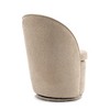 YOUNIKE Swivel Accent Chair 21" Wide Round Barrel Chair Modern Upholstered Living Room Chair Makeup Chair for Bedroom, Boucle Fabric - 4 of 4