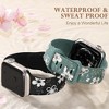 HTUTWOO Floral Apple Watch Band, Engraved Flower Silicone Strap 38/40/41/42/43/44/45/49mm for iWatch Series 11 10 9 8 7 6 5 4 3 2 SE Ultra - 2 of 4