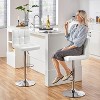 Yaheetech 2pcs Adjustable PU Leather Swivel Stool Armless Chairs with Bigger Base - 2 of 4