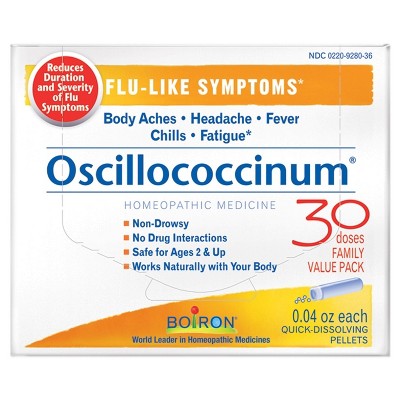 Boiron Oscillococcinum Flu-Like Symptom Relief Quick Dissolving Pellets - 30ct