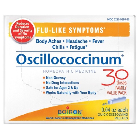 Boiron Oscillococcinum Flu Like Symptom Relief Quick Dissolving Pellets 30ct Target