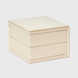 Metallic Leather Rotatable Jewelry Organizer - Wild Fable™ Cream - 1 of 2