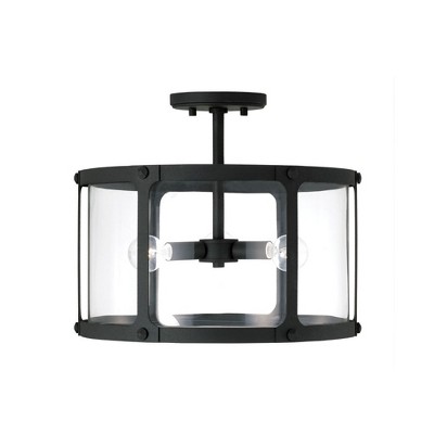 Capital Lighting Brennen 3 - Light Semi-Flush Mount in  Black Iron