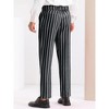 Lars Amadeus Men's Business Flat Front Contrasting Colors Stripes Printed Trouser - 3 of 4