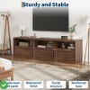 70 inch Mid Century Modern MDF TV Stand for 65 70 75 Inch TVs Industrial Entertainment Center w/ 3 Drawers & Open Shelves - 3 of 4