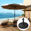 Aghana Digitals 26 lbs Bronze Resin-Concrete Patio Umbrella Base with Retro Lotus Design, Fits - 3 of 4