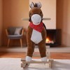 Mshliw Ride-On Plush Rocking Horse Toy with Galloping Sound, Red Scarf, Soft Saddle & Metal Frame for Ages 3+, Birthday Gift Idea, Halloween gift - 3 of 4