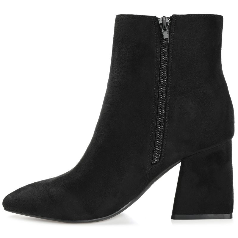 Journee Collection Womens Mylow Pointed Toe Block Heel Ankle Booties, 3 of 13
